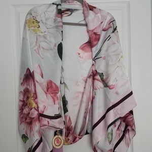Silk Ted Baker Large cape scarf drape